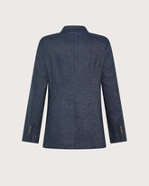 Giacca doppiopetto in denim mistolino -  | Seventy Venezia