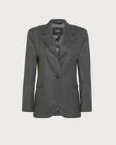 Giacca monopetto in flanella gessata -  | Seventy Venezia