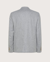 Giacca monopetto in gessato cardato misto lana -  | Seventy Venezia