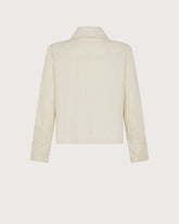 Giacca corta in tela grezza lurex -  | Seventy Venezia