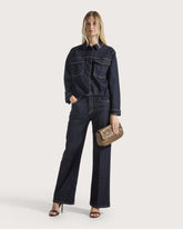 Blended cashmere denim cropped jacket -  | Seventy Venezia