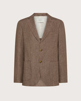 Single-breasted regular-fit jacket in faded linen -  | Seventy Venezia