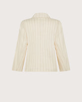 Giacca corta in lino cotone gessato lurex -  | Seventy Venezia