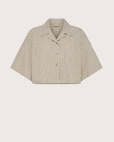 Giacca corta destrutturata in tela a righe -  | Seventy Venezia