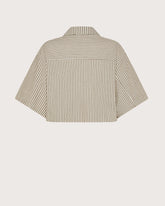 Giacca corta destrutturata in tela a righe -  | Seventy Venezia