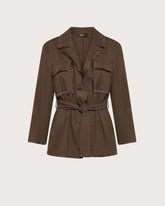 Giacca sahariana in lino cotone stretch -  | Seventy Venezia