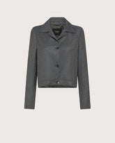 Lurex flannel cropped jacket -  | Seventy Venezia