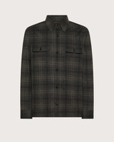 Plaid cashmere blended overshirt -  | Seventy Venezia