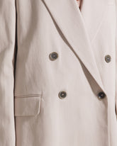 Giacca doppiopetto in gabardina lino -  | Seventy Venezia