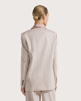 Giacca doppiopetto in gabardina lino -  | Seventy Venezia