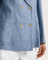 Giacca doppio petto in misto lino. -  | Seventy Venezia