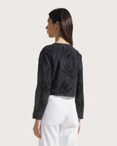 Embroidered cotton linen jacket. -  | Seventy Venezia