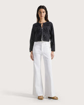 Embroidered cotton linen jacket. -  | Seventy Venezia