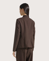 Giacca doppiopetto in gabardina marrone -  | Seventy Venezia