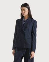 Giacca doppiopetto in gabardina marrone -  | Seventy Venezia