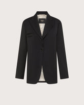 Single-breasted wool blend gabardine jacket       -  | Seventy Venezia
