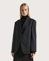 Single-breasted wool blend gabardine jacket       -  | Seventy Venezia