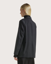 Single-breasted wool blend gabardine jacket       -  | Seventy Venezia