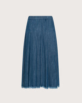 Gonna lunga elasticata in denim leggero washed -  | Seventy Venezia