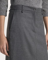 Long flannel skirt with slits -  | Seventy Venezia