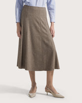 Flared skirt in blended wool weave -  | Seventy Venezia