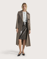 Vintage effect leather pencil skirt -  | Seventy Venezia
