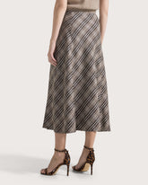 Long plaid wrap skirt -  | Seventy Venezia