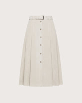 Pleated velvet midi skirt -  | Seventy Venezia