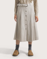 Pleated velvet midi skirt -  | Seventy Venezia