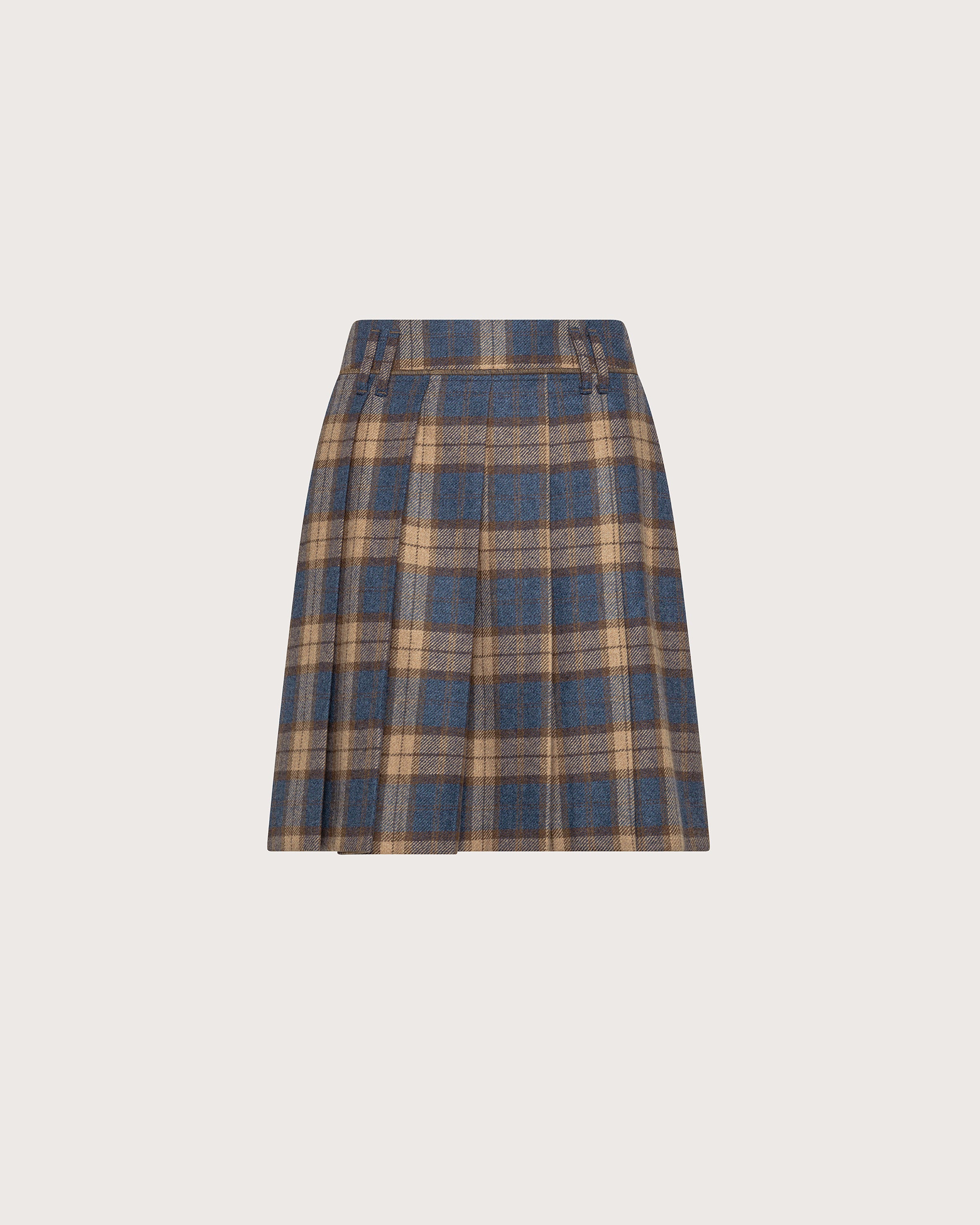 Short pleated tartan skirt Seventy Venezia - Main Image