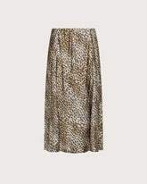 Animal printed satin smooth midi skirt -  | Seventy Venezia