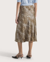 Animal printed satin smooth midi skirt -  | Seventy Venezia