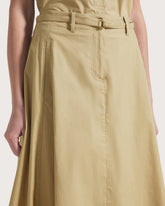 Gonna midi in popeline stretch con cintura -  | Seventy Venezia