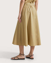 Gonna midi in popeline stretch con cintura -  | Seventy Venezia