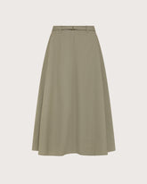 Stretch poplin midi skirt with belt. -  | Seventy Venezia