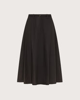 Stretch poplin midi skirt with belt. -  | Seventy Venezia