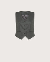 Gilet sartoriale corto gessato -  | Seventy Venezia