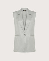 Gilet lungo in misto lino lurex -  | Seventy Venezia