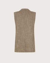 Gilet lungo in misto lino fiammato -  | Seventy Venezia