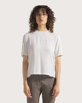 Crew-neck T-shirt in jersey and silk blend -  | Seventy Venezia