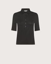 Polo con maniche a tre quarti in jersey unito bistretch -  | Seventy Venezia