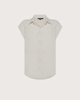 Camicia smanicata in jersey e crêpe misto seta -  | Seventy Venezia