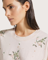 Embroidered jersey crewneck T-shirt. -  | Seventy Venezia