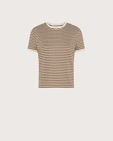 Maglia in lino cotone rigata. -  | Seventy Venezia