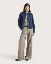 Canotta in jersey lino rigato. -  | Seventy Venezia