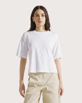 Short-sleeved cotton T-shirt with rhinestone appliqués -  | Seventy Venezia