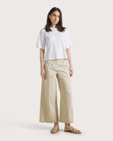 Short-sleeved cotton T-shirt with rhinestone appliqués -  | Seventy Venezia