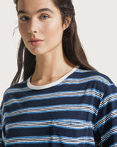 T-shirt mezza manica in jersey rigato -  | Seventy Venezia