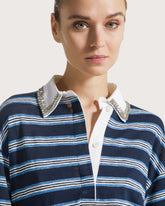 Polo rigata con dettaglio pietre -  | Seventy Venezia