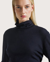Ribbed high-neck top         -  | Seventy Venezia